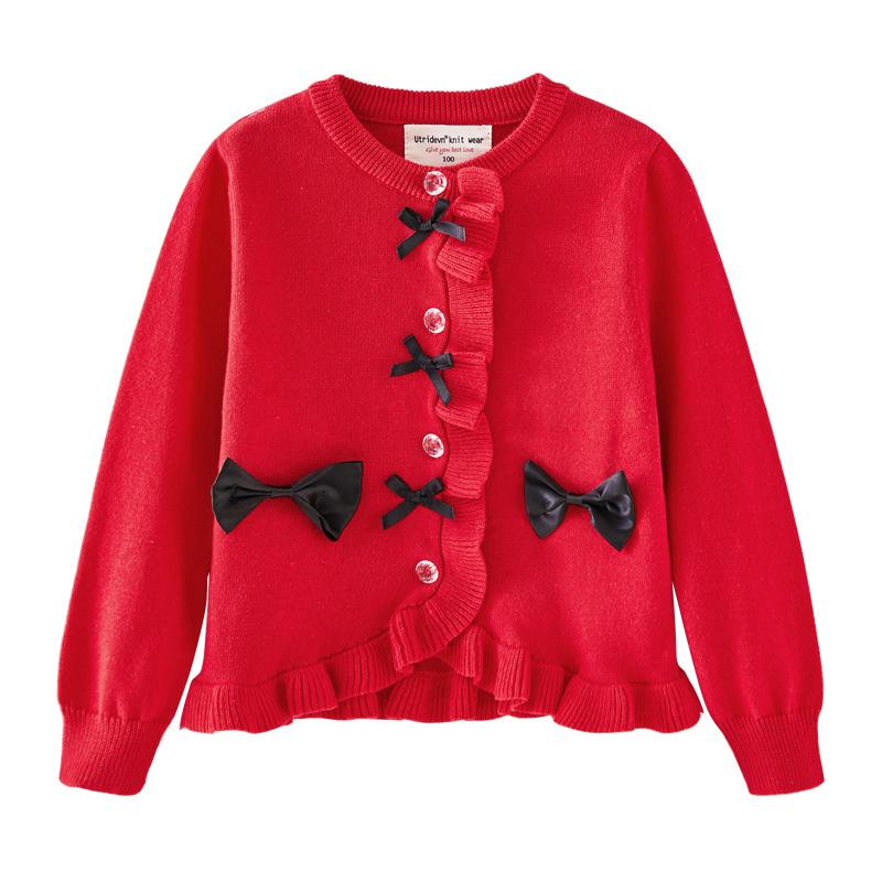 

Кардиган для маленьких девочек 0-4 лет, красный красивый бант, куртка на пуговицах из 100% хлопка, детское пальто, детская одежда для детей 1, 2, 3, 4 лет OKC225454