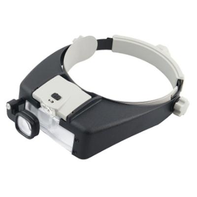 1 Stück Stirnbandlupe Freihändige LED-Stirnbandlupe mit verstellbaren Linsen für Schmuckbewertung Uhrenreparatur Leiterplatte