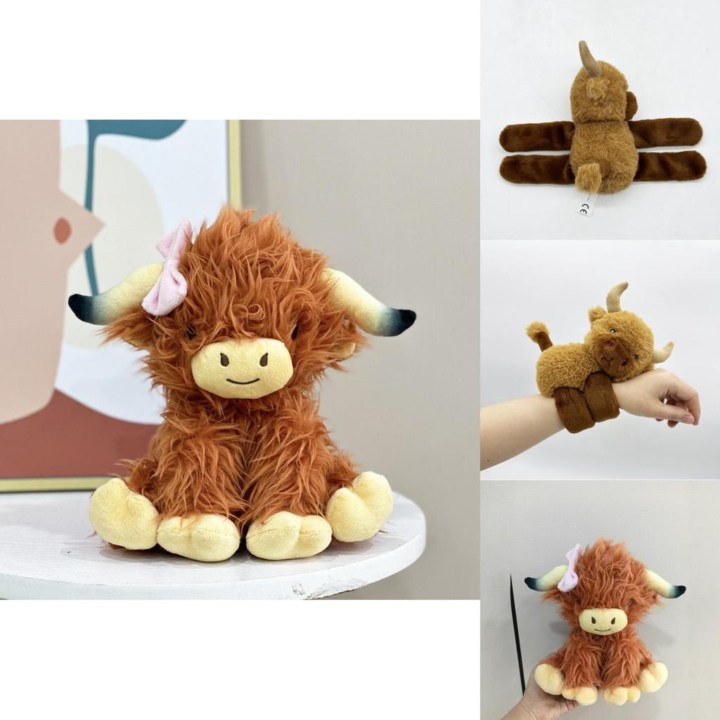 Highland Cow Plush Toy With Soft Short Pile For Kids And Collectors