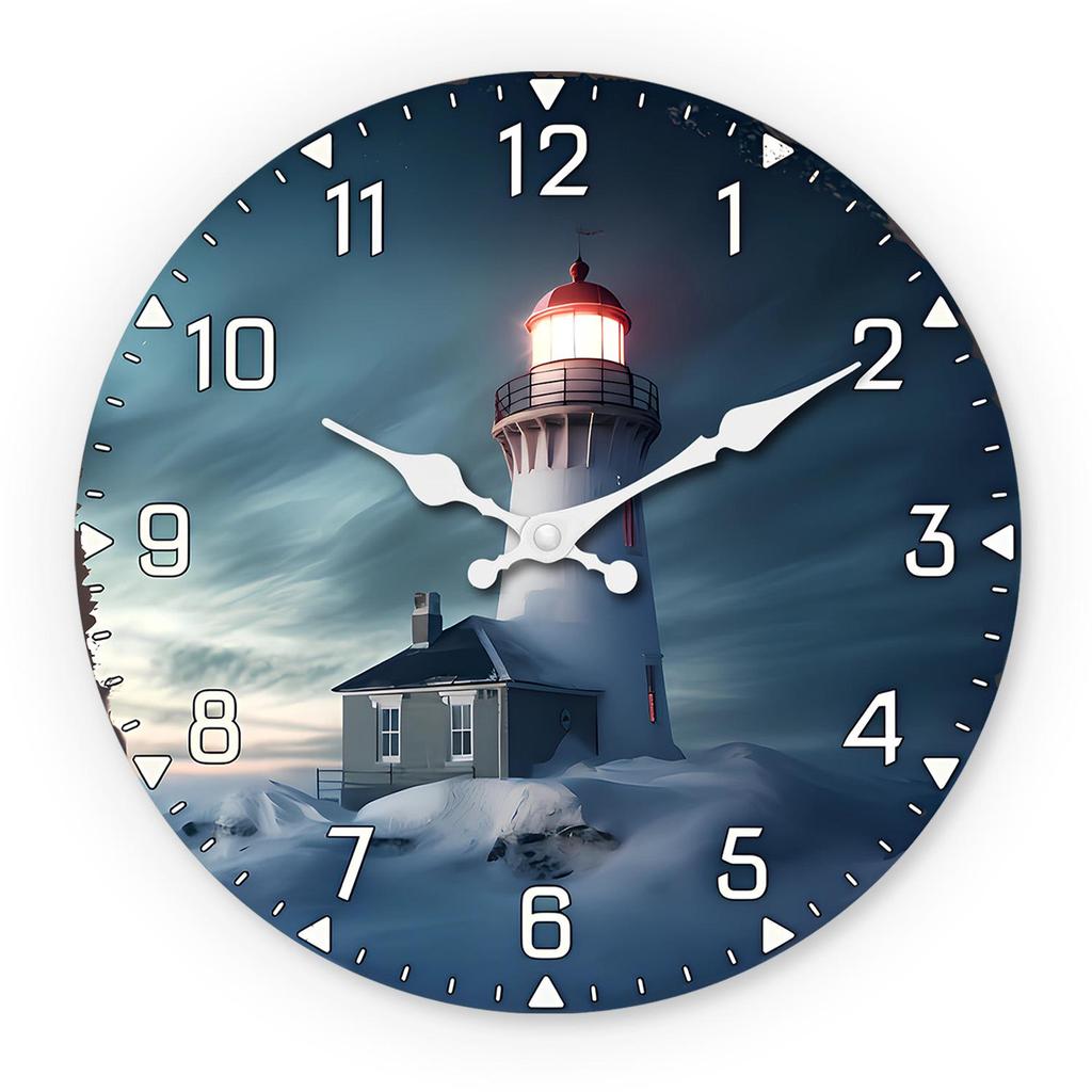 10" Tiché kreslené dřevěné nástěnné hodiny, Jednoduchý kreativní MDF design