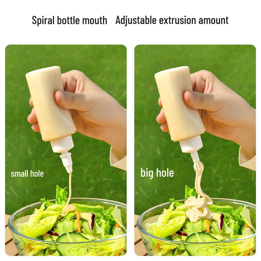 Portable Plastic Salad Dressing & Oil Dispenser - Food Grade, Pointed Mouth Design