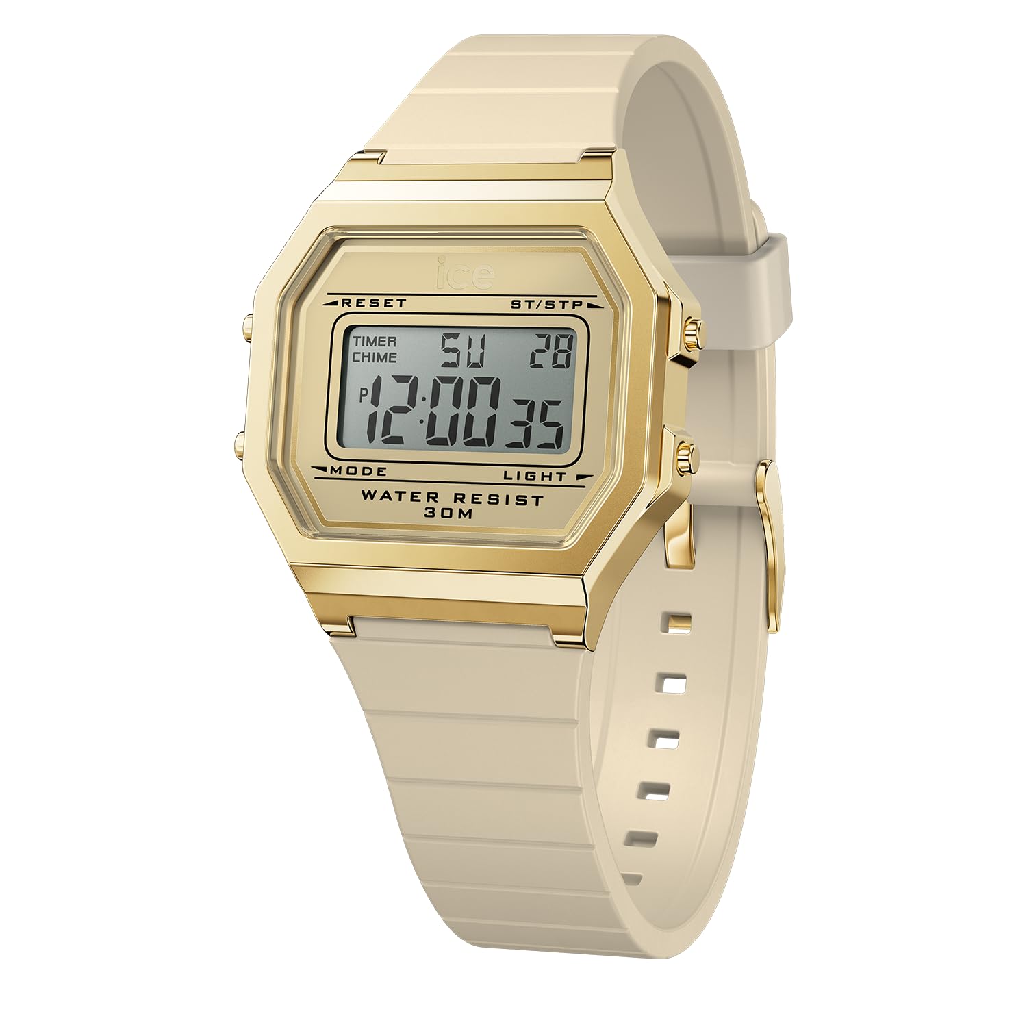 Авторизованный дистрибьютор [Ice Watch] Часы Ice Watch Цифровые Женские 022062 Ice Digit ICE Digit Ретро Миндальная Кожа Маленькие