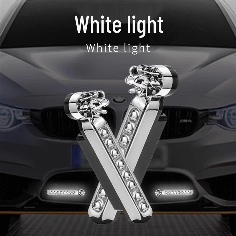 Windbetriebene LED-Tagfahrleuchten mit Kühlergrill-Warnblitz - Keine Verkabelung erforderlich