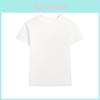 Kurzarm-T-Shirt im koreanischen Stil für Damen aus Baumwoll-Lycra-Stoff, lässige Passform, pflegeleicht