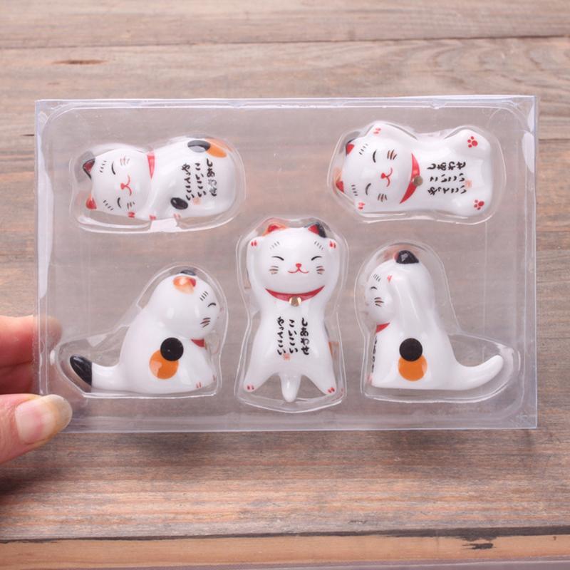 5/6 Τεμ. Ιαπωνική Κεραμική Γάτα της Τύχης Θήκη Στήριξης για Ξυλάκια Φαγητού Μαξιλαράκι για Ξυλάκια Φαγητού Θήκη Στήριξης Ξυλάκια Φαγητού Εστιατορίου Θήκη για Στυλό Διακόσμηση Τραπεζιού