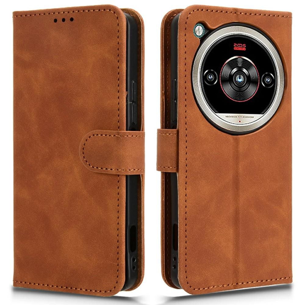For ZTE nubia Focus 2 Ultra 5G Leather Case Skin Feel Anti Drop Wallet Stand Flip Phone Cover