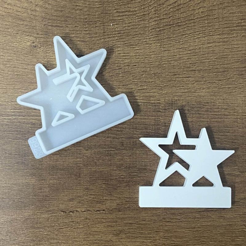 Star Candle Holder Molds with Base for Making Candle Holder Tealight Holder Decorations Gypsum Ornament Art Craft