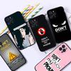 Nicht anfassen Mein Handy Muster Handyhülle Für IPhone 17 16 15 14 13 12 11 Pro Max Plus Mini Weiche Schwarze Hülle