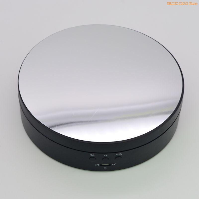K1AE Electric Display Turntable 360 Degree Motorized Turntable Adjustable Rotating Display Stand for Photography Products