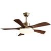 Household Retro Ceiling Fan Lamp Living Room Dining Room 3-color Dimming Pendant Light Fan 6-Speed Adjustable Lighting Fan