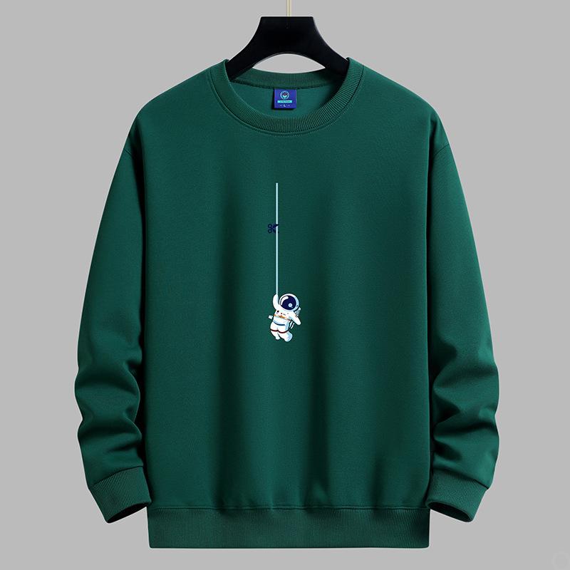 Astronaut Pattern Man's Round Neck Sweatshirt Fashion Casual Long Sleeve Large Size Hoodie