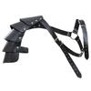 Medieval Costume Set for Men Includes Faux Leather Belt Shoulder Armors Bracers and Shawl Scarf for LARP and Festivals