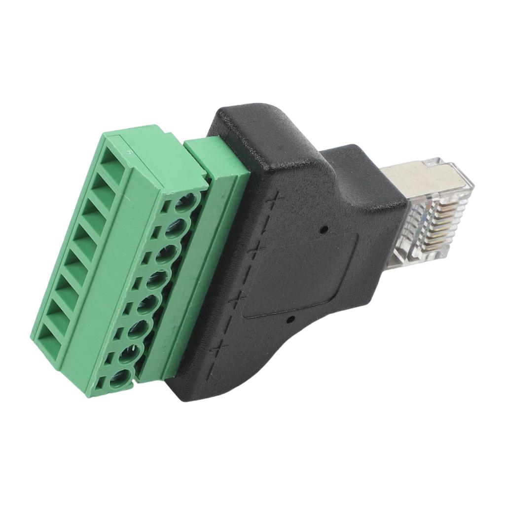 For RJ45 Green Screw Male Terminal Connector Adapter Reliable 8 Pin Connector Network Signal Transmission Connector