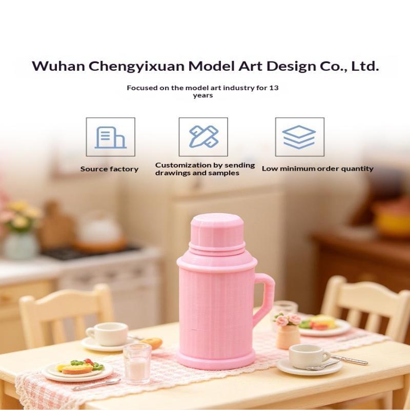 1Pcs Mini Pastel Thermos Models Cute Design Sturdy Plastic For Dollhouse Sand Table Decor Pography Props