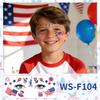 Independence Day Makeup Face Sticker Usa Independence Day Theme Painted Waterproof Sweat Tattoo Sticker