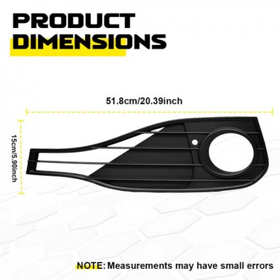 Fit BMW 2015-2016 428I 435I Black Front Bumper Fog Light Cover Bezel Left+Right