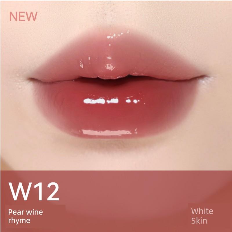 Aztk Lip Jelly Pink Jelly Lipstick Lip Gloss Mirror-Like Water Gloss Non-Fading Non-Stick Cup Weightless Water Wave Film-Forming