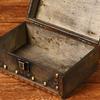 Retro Wooden Treasure Chest Vintage Lock Home Trinket Jewelry Storage Box For Photography Props Halloween Xma Party Decoration