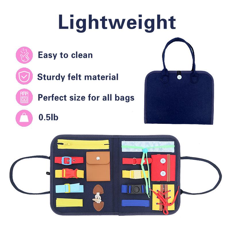 Montessori Felt Busy Board: Multi-Page Educational Toy & DIY Accessories for Early Childhood Learning