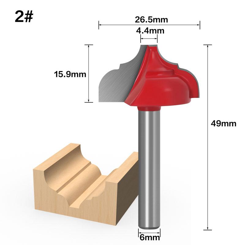 1 tk 6 mm varrega puidufrees Otsaotsaga freestrimmeri puhastamine tasapinnalise nurga ümmarguse pesaga kasti otsakute tööriistad