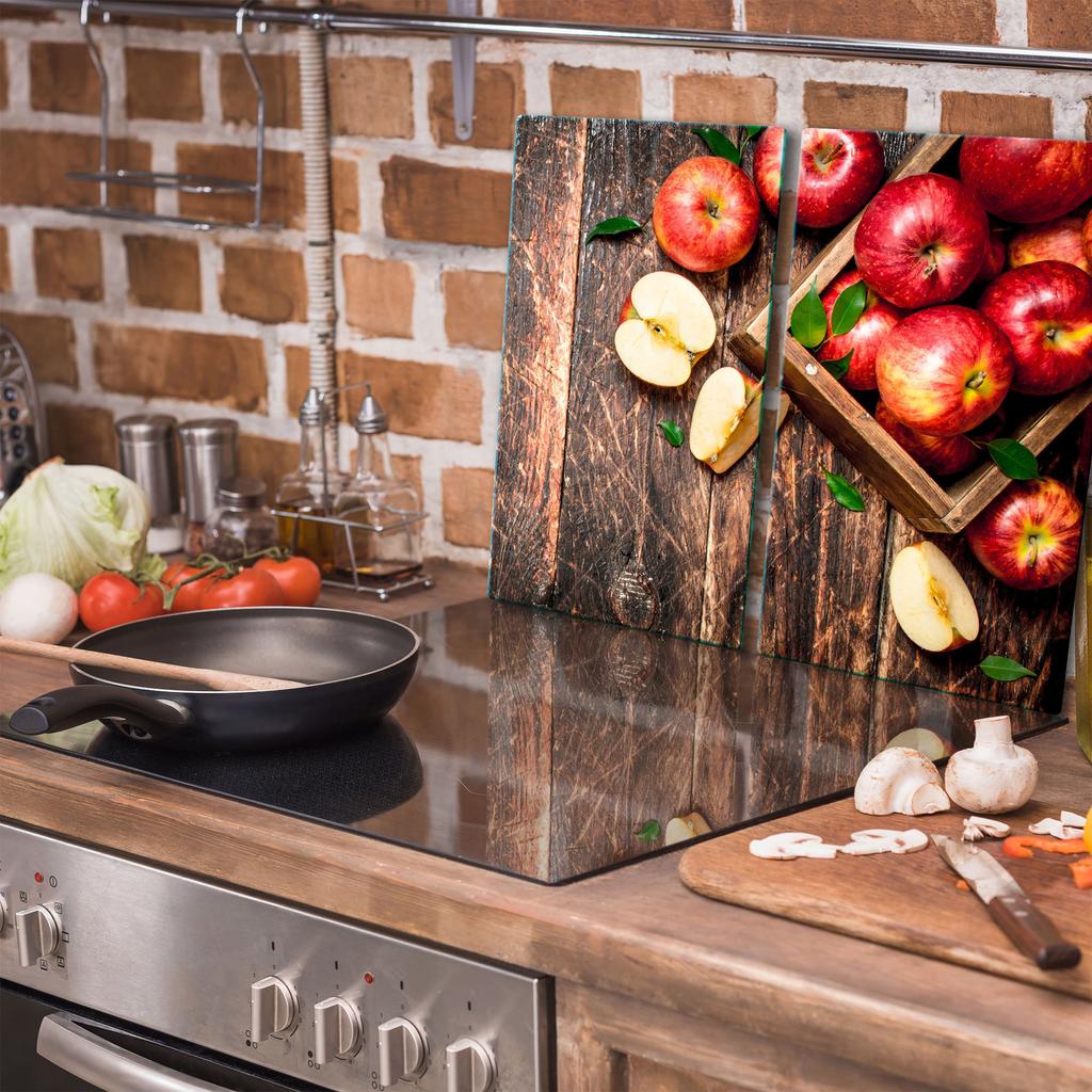 Glass Cutting Board 2X 30X52 Wood