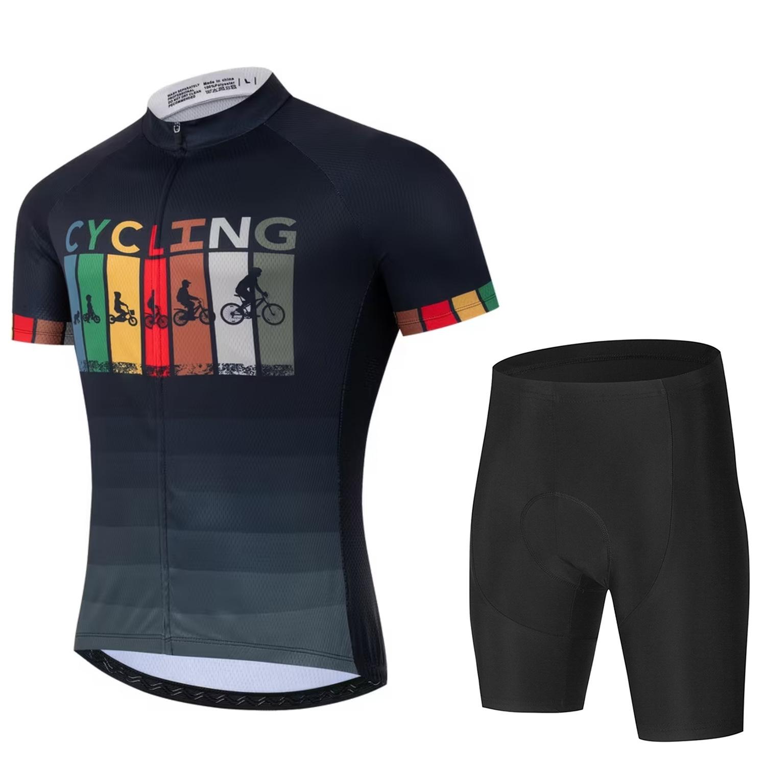 

Men s Short Sleeve Road Cycling Jersey Set, Summer Mountain Bike Fast-Drying Breathable Chamois Cycling Pants 2026 3XL