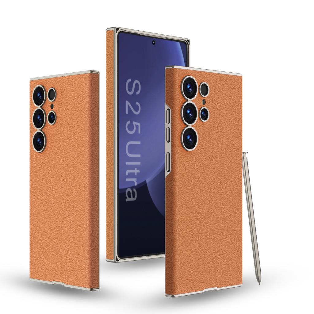 Vhodné pro pouzdro na mobilní telefon Samsung S25U S25u Kůže Senzorická kůže Plný okraj Zakřivený skořepina Proti pádu Tenké