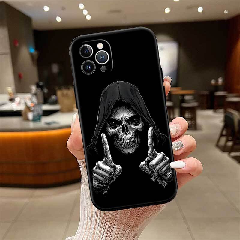 Skeleton Skull Shockproof Phone Case for iPhone 6 6s 7 8 11 12 13 14 15 16 17 16E XS Pro Max XR X SE Air