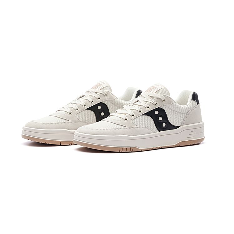 Saucony Cross Jz Retro Sports Cushioning Non-Slip Breathable Supportive Lifestyle Shoes Unisex Sneakers White Black S79046-3