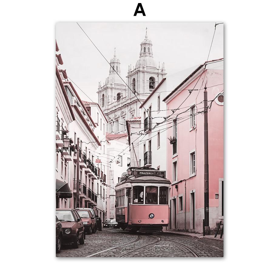 Pink Tram Street Door Almost Kiss Reed Quotes Nordic Posters Prints Canvas Painting Wall Art Pictures For Living Room Home Decor