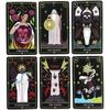10,3*6 cm The Witch of The Forest's Tarot Magick Deck: 78 kort med guidebok for nybegynnere, forgylt svarte kanter