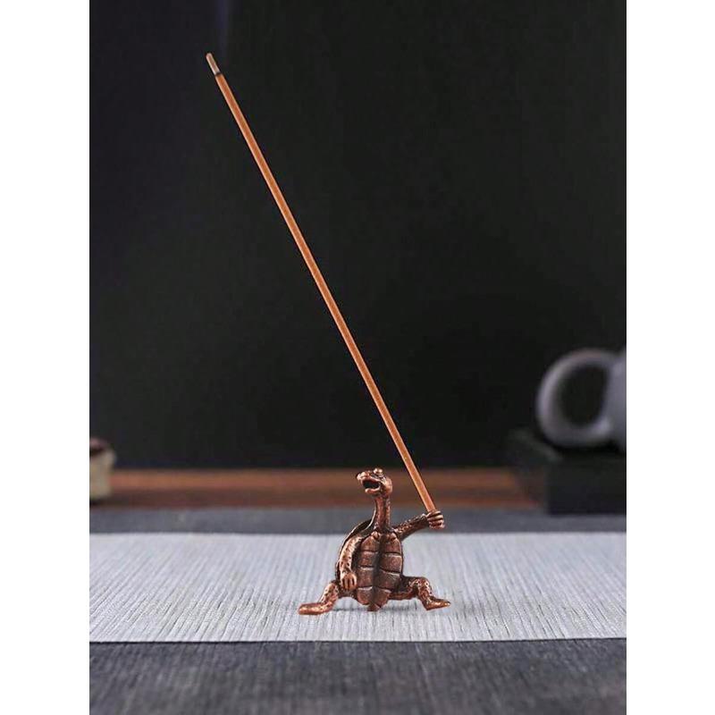 

Turtle Shaped Incense Stick Holder, Creative Copper Alloy Incense Stick Stand For Home Gifts Birthday Graduation One-size бронзовий