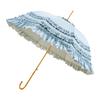 Full blackout loilta color glue sunscreen umbrella princess umbrella skirt lace lace full blackout Lolita long handle umbrella woman