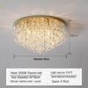 Modern Crystal Ceiling Lamp - Warm, Romantic, Simple, Atmospheric Design for Bedroom and Living Room