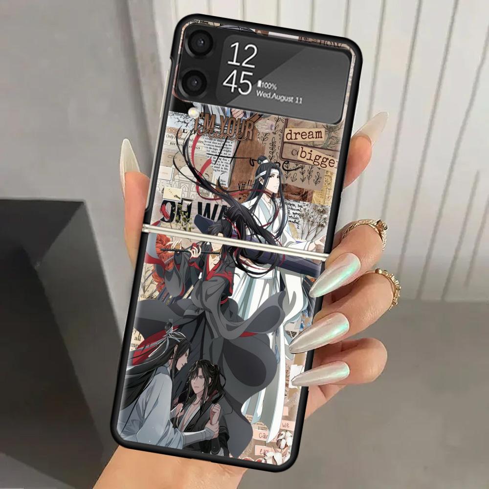Anime Mo Dao Zu Shi Hard PC Phone Case For Samsung Galaxy Z Flip 7 6 5 4 3 Black ZFlip7 ZFlip6 Flip5 Flip4 Flip3 5G Print Cover
