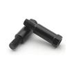 1 Pair Long Black Silver Motorcycle Rear Mirror Adapter Fits M8 8mm Clockwise Counterclockwise
