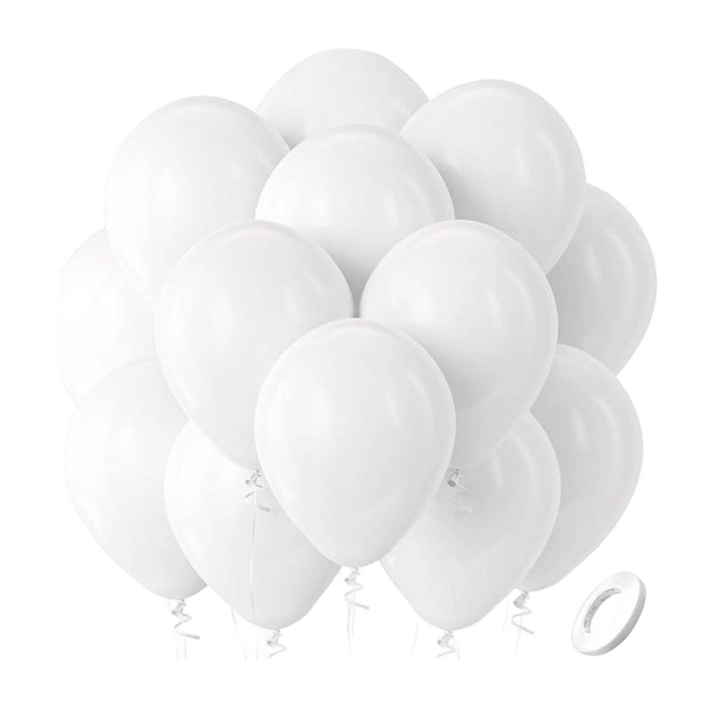 Latex Balloons, 100 Balloons Per Pack, 12-inch Round Helium Balloons, Brightly Colored, Suitable For Birthday And Party Decorations.(Sending Ribbons)