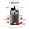 Car Boat Fuse Box  6 Ways 12 Ways  LED Indicator Light Insert Screw Type Blade Fuse Holder Power Distribution Panel Board