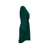 Women Spring Solid Color V Neck Long Sleeve Lace Up All Match Chic Dresses