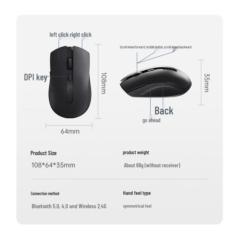 Rapoo M350L Multi-mode Rechargeable Silent Office Mouse