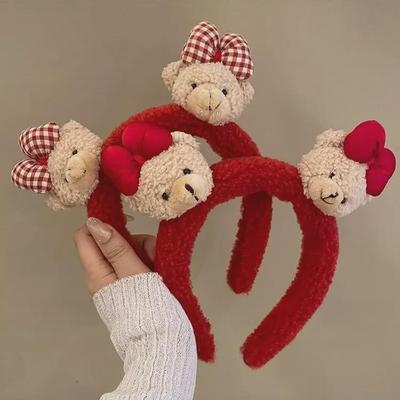 Plüsch-Schleifen-Welpen-Stirnband: Niedliches, verlustfreies Haaraccessoire für Mädchen