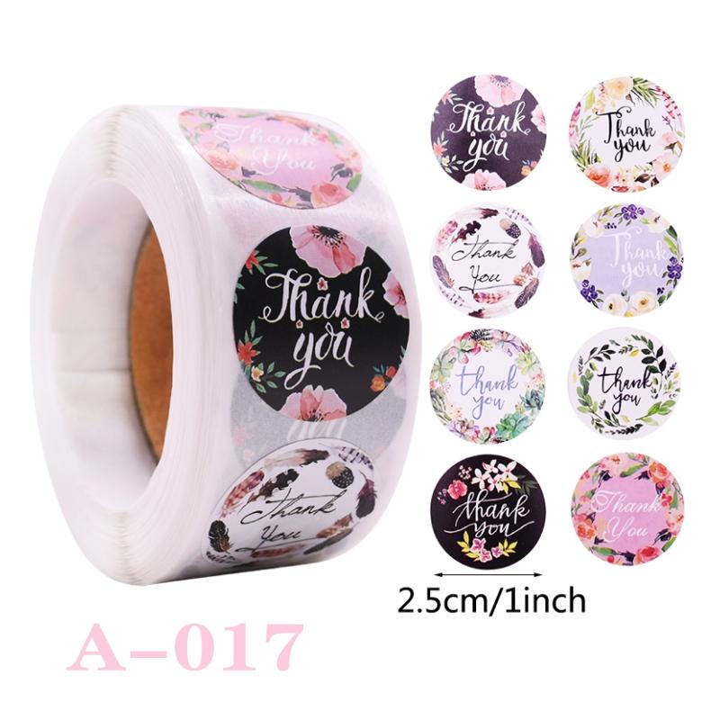 500pcs Round Labels Thank You Gift Sealing Sticker Kraft Paper Candy Gift Box Bag Wedding Holiday birthday party decoration tags