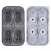 (Gray) Bulldog Ice Cube Tray Bulldog Shaped Ice Cube Mold Silicone Ice Cube Tray