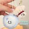 Cartoon Plush Badminton Tennis Keychain Fluffy Cute Creative Soft Stuffed Doll Brooch Backpack Pendant Decorative Accessories