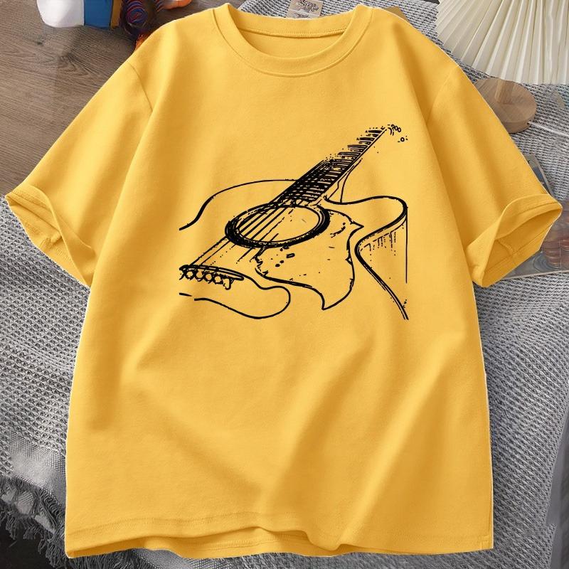 Acoustic Guitar TShirt Musician Tee Think Out Loud Apparel Guitar Player Shirt Gift for Cool Band Shirt Music Lover Artist