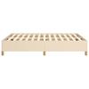 vidaXL Bettgestell ohne Matratze Creme 140x190 cm Stoff