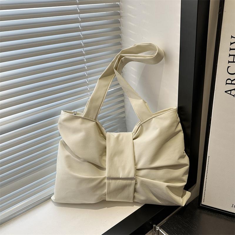 Trendy Crossbody Bags for Women Nyl Big Bow Shape Solid Shoulder Bags Zipper Large Capacity Unique Design Hot Casual Tote