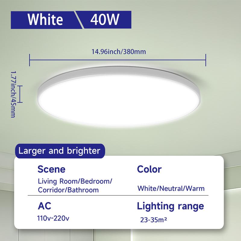 Lampă de Tavan Aurie Lumină de Tavan LED 220V 3 Culori Panou LED Ultra Subțire Iluminat Pentru Bucătărie Dormitor Sufragerie