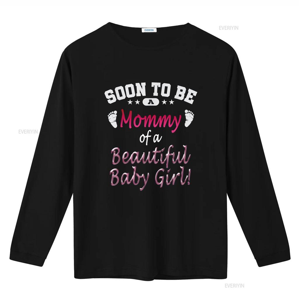 Soon To Be A Mommy Baby Girl Expecting Mother T Shirt vintage Washed Top For Everyday Wear Stylish Breathable Comfortable