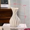 Creative Ceramic Vase Abstract Irregular Folds Handmade Spiral Porcelain Vase Ceramic Handicrafts Flower Vases Flowerpot Vases P